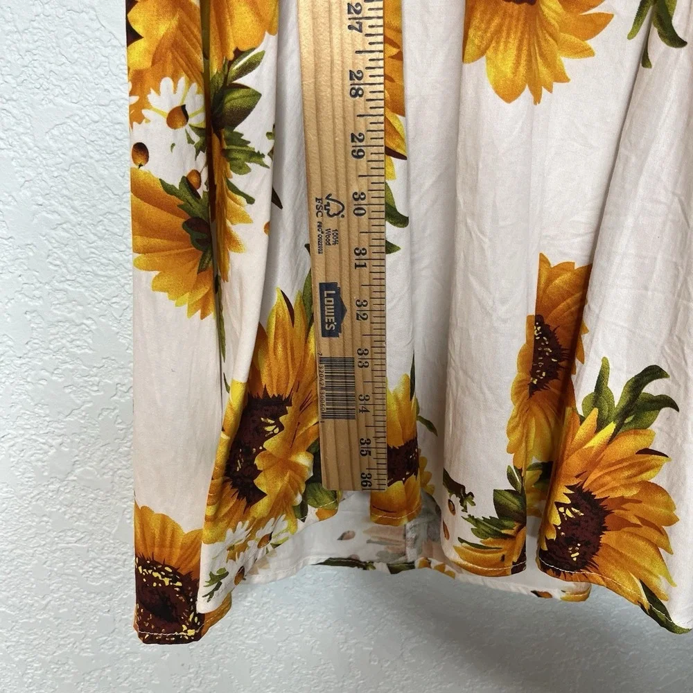 Topdress 1950s Halter Retro Cocktail Dress Sunflower Lace Up Corset Back M - Picture 8 of 10